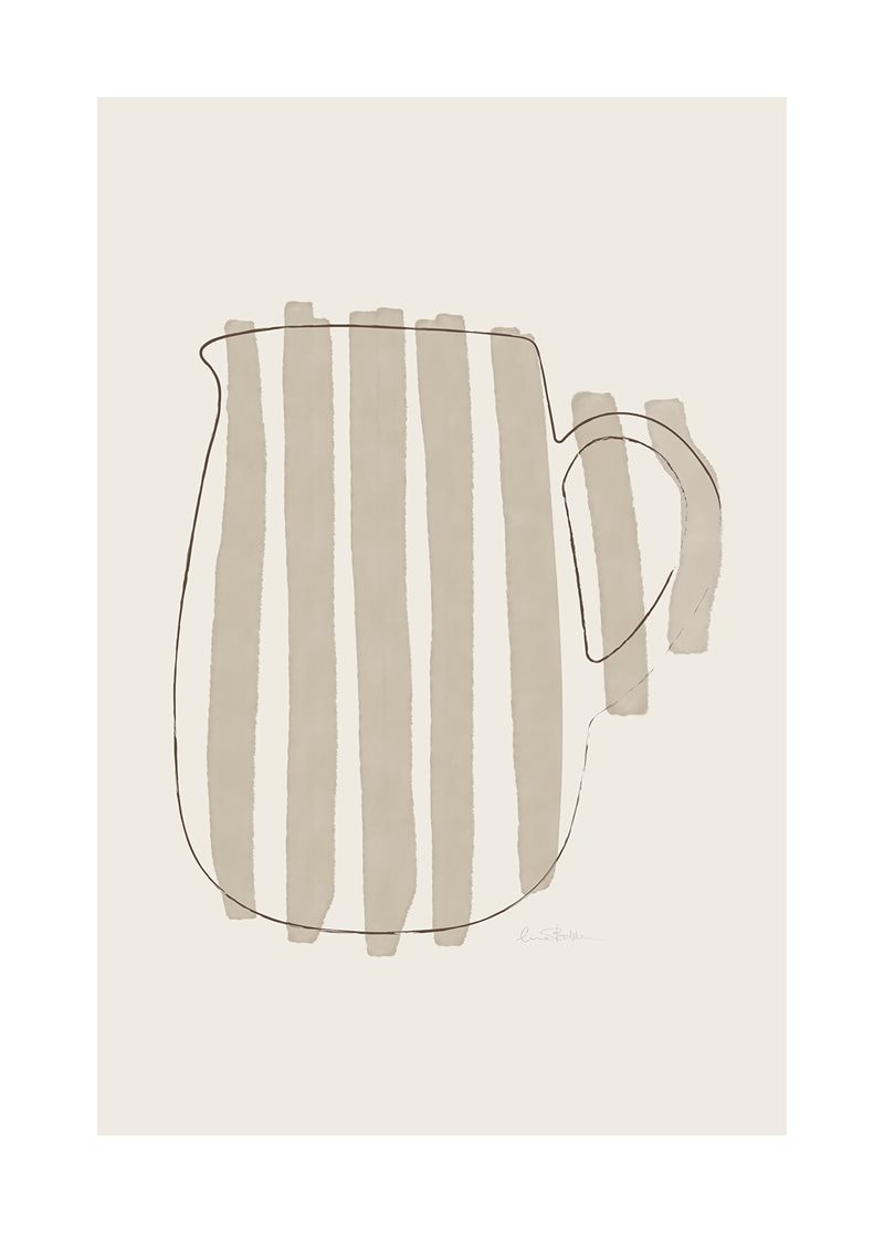 Striped carafe poster