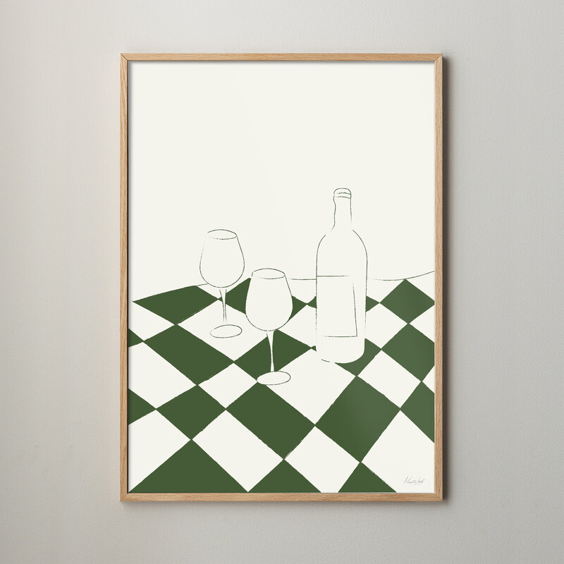 Check mate poster green