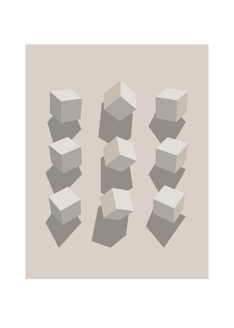 Cubes in angles poster