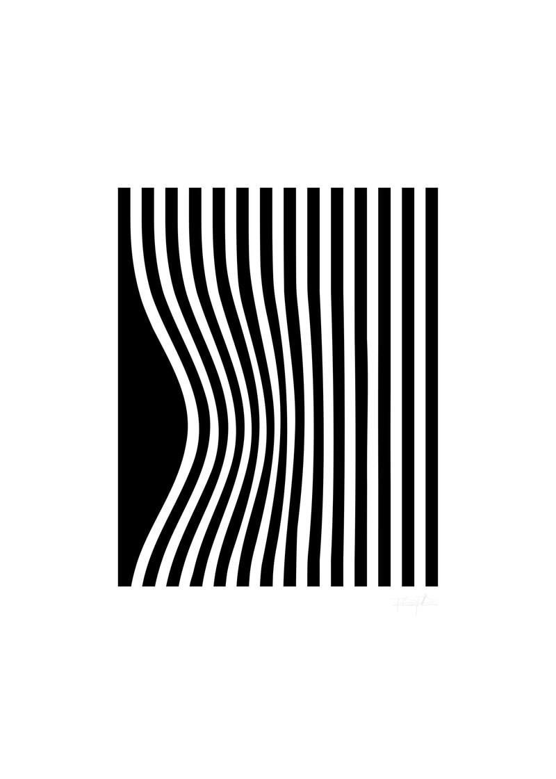 Grafisk illusion poster svart