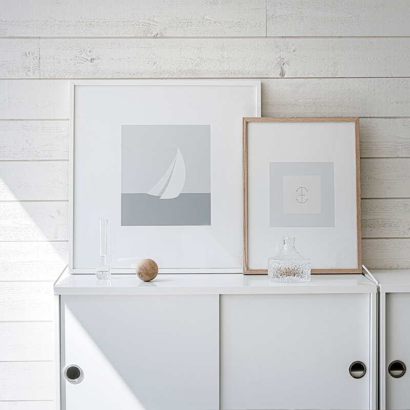 Graphic sailboat poster