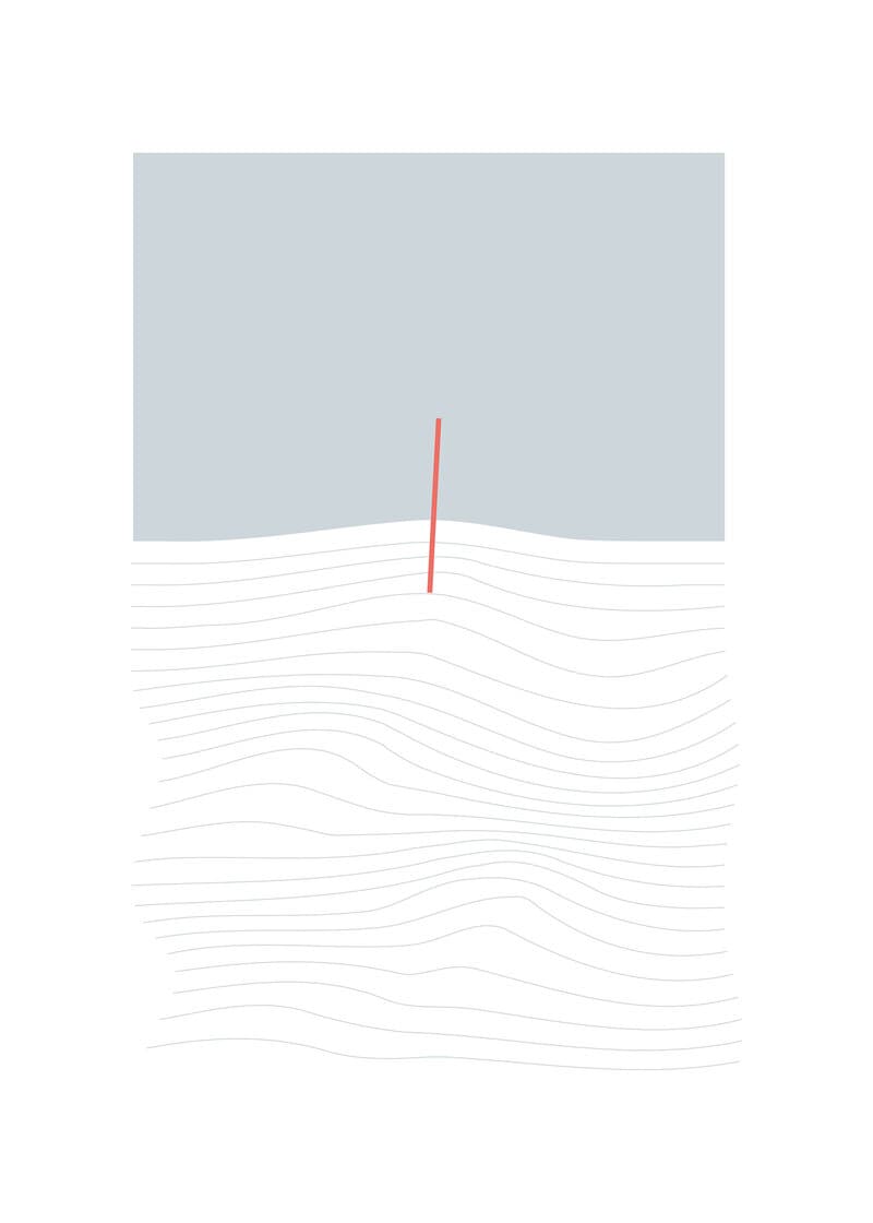 Undulating waves poster