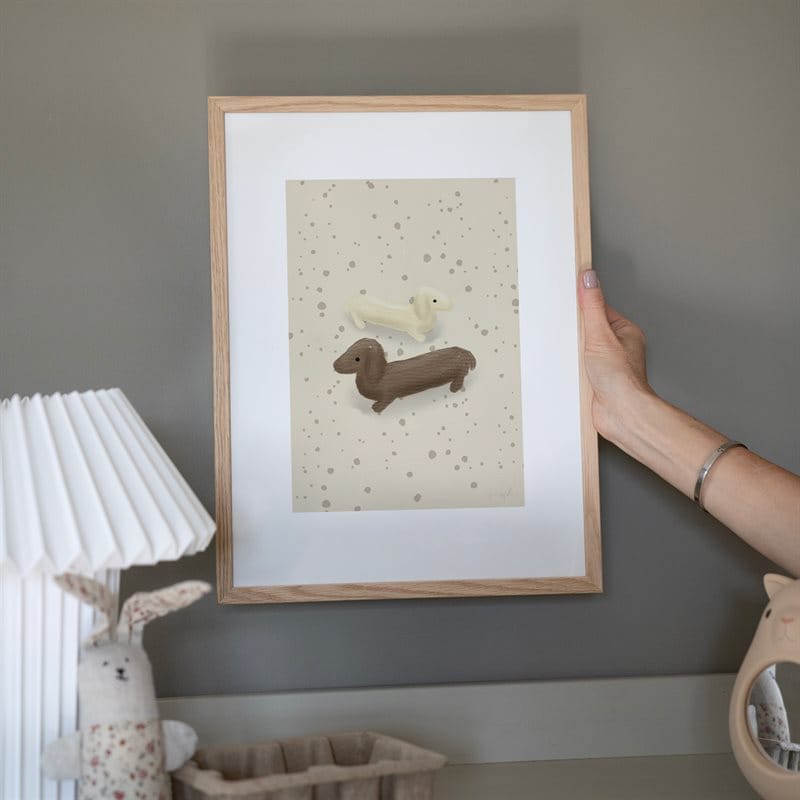 Dachshund friends poster