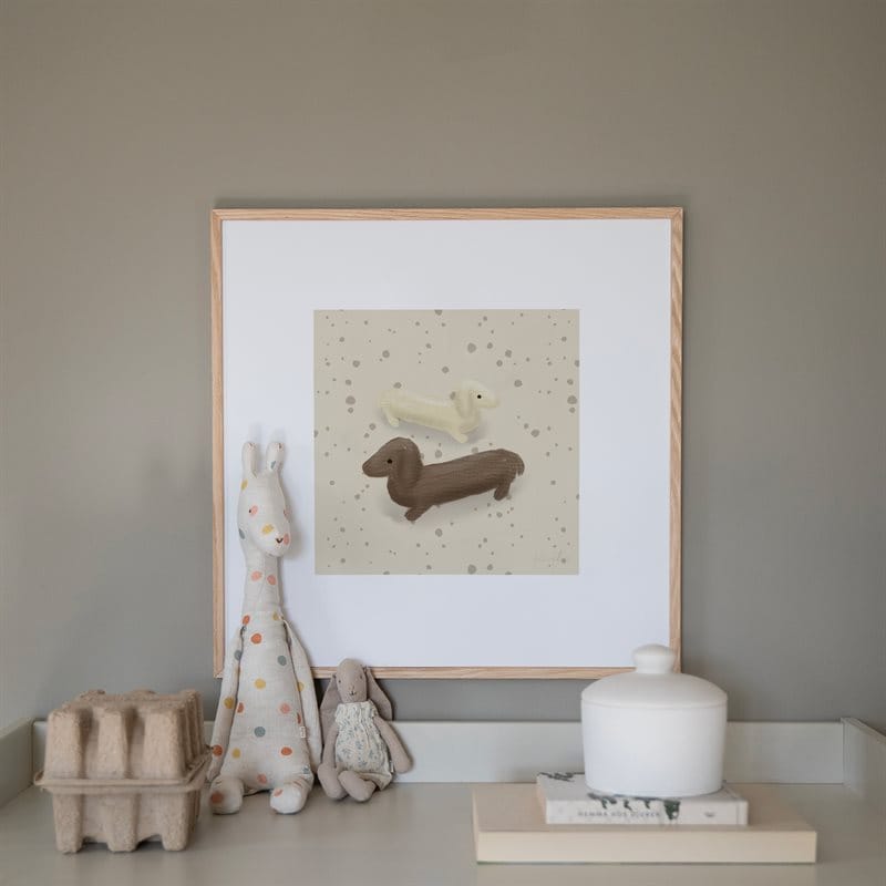 Dachshund friends poster