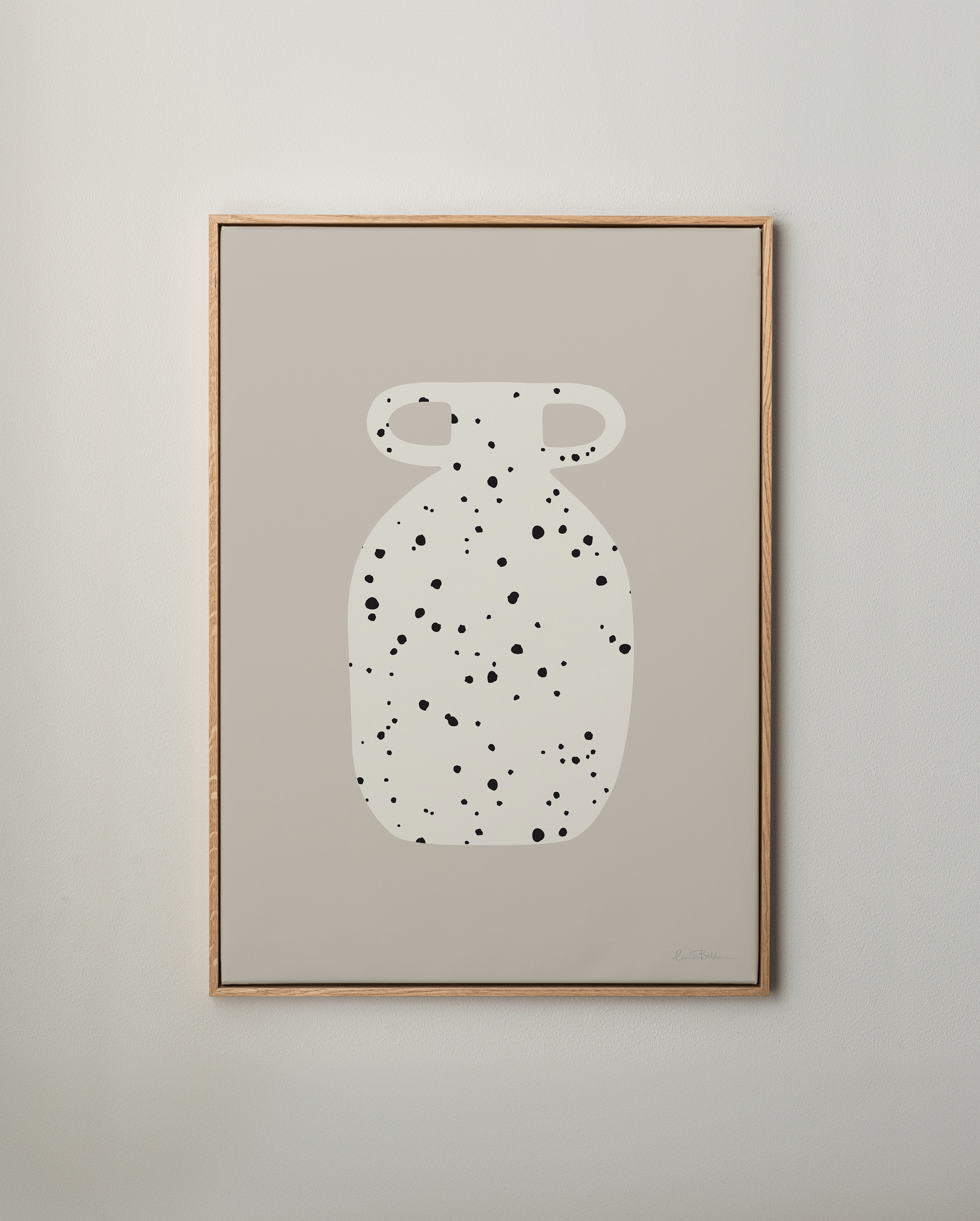 Spotted vase canvas art