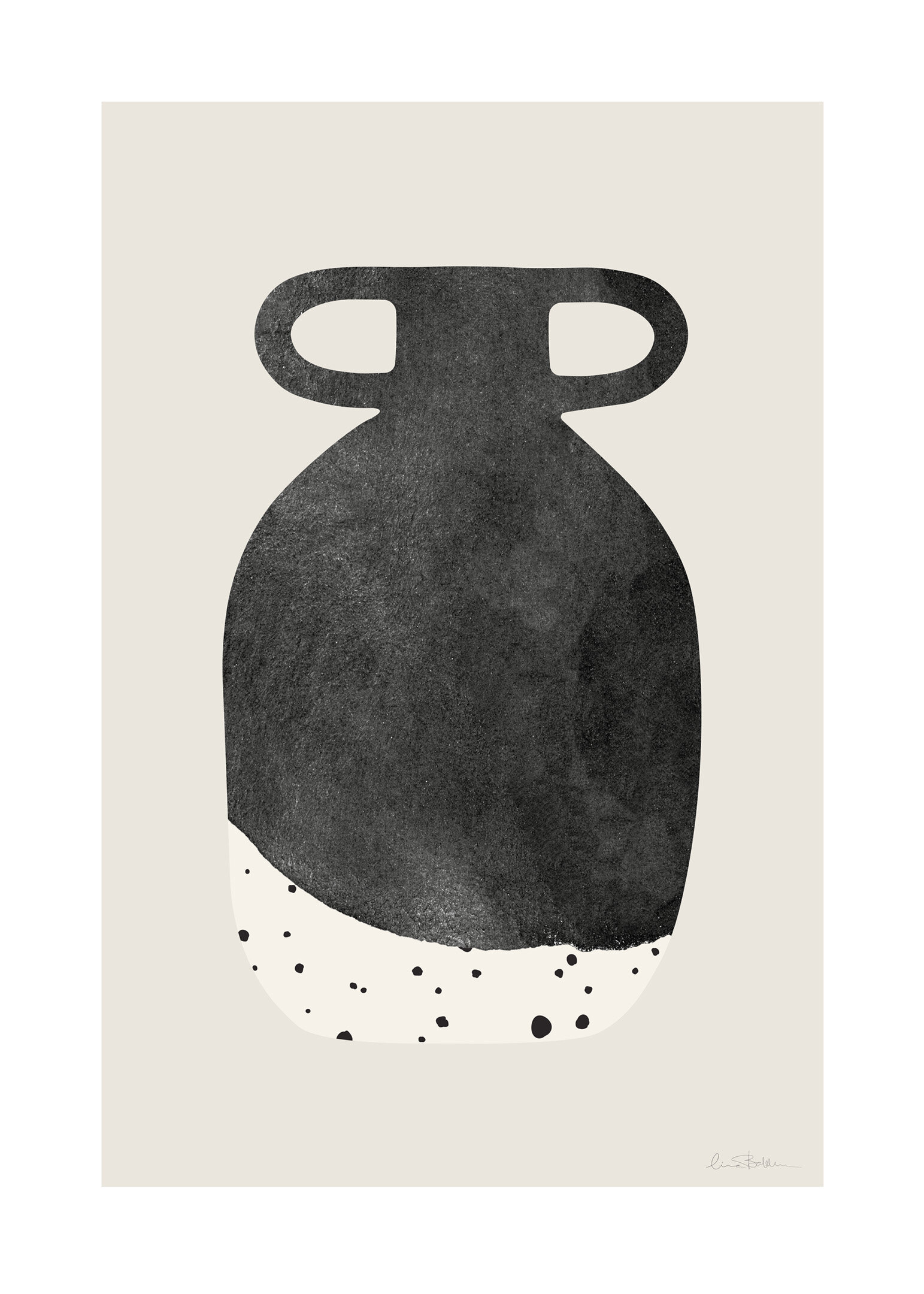 Black vase poster