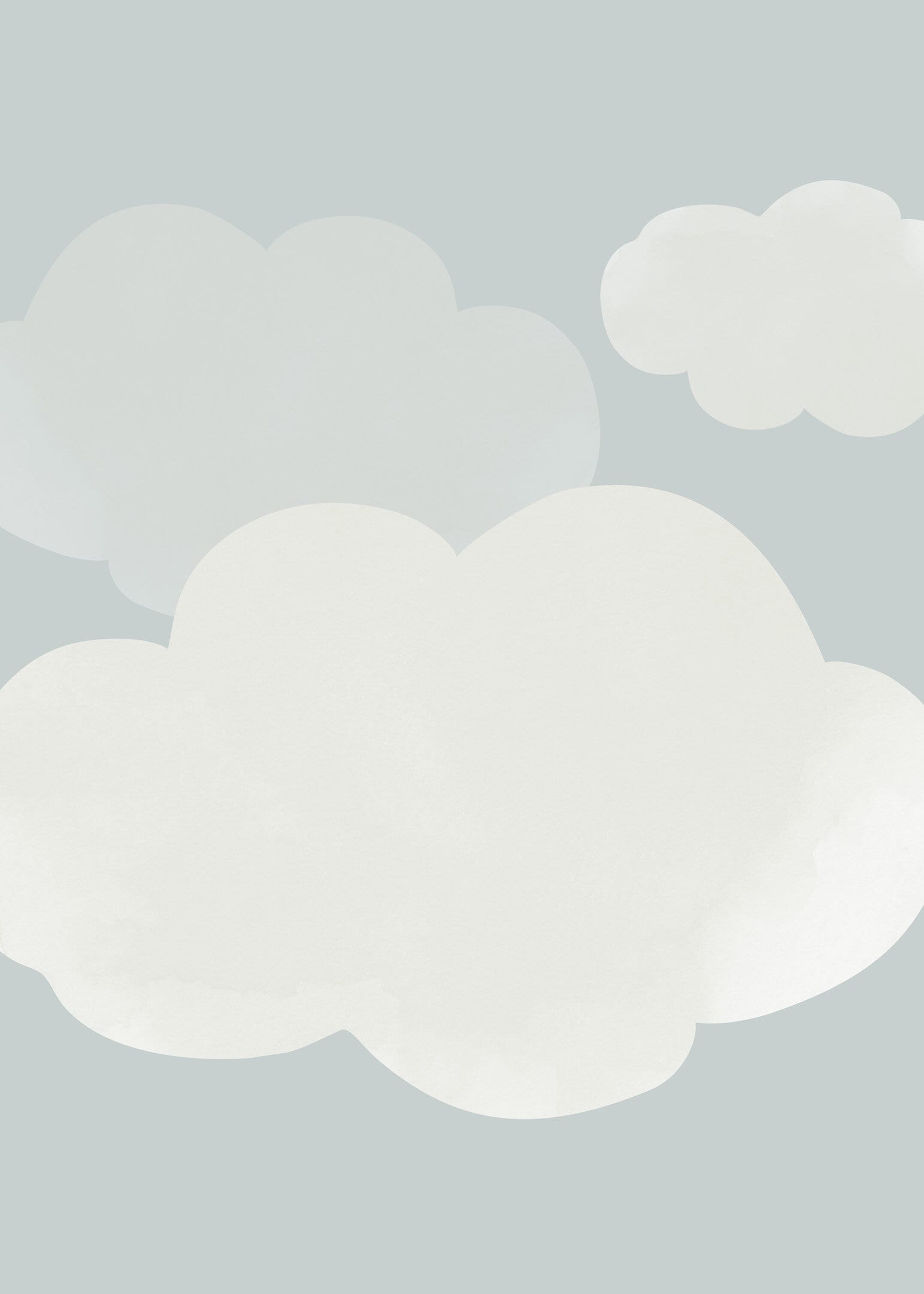 Small light clouds blue poster