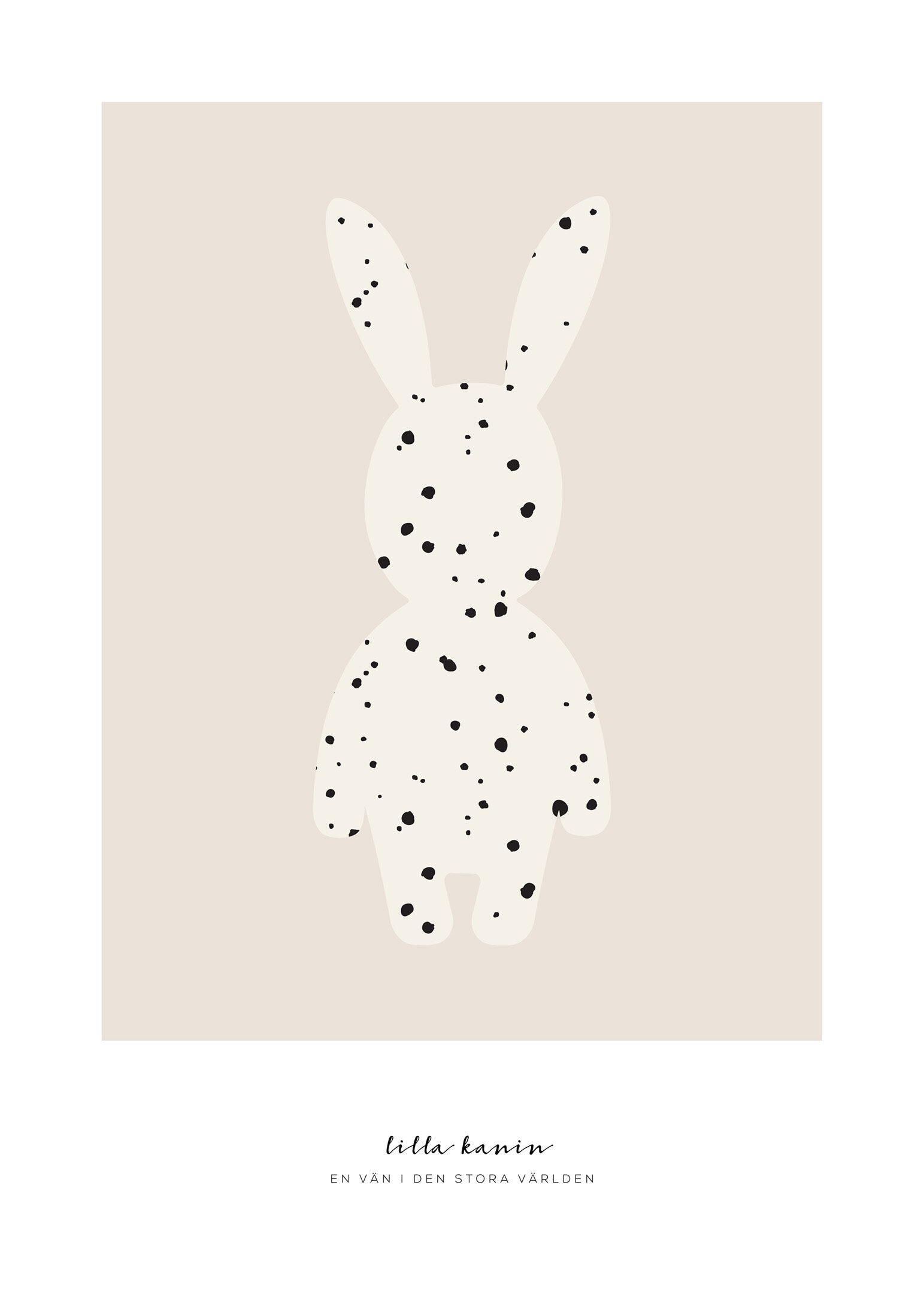 Small bunny beige poster