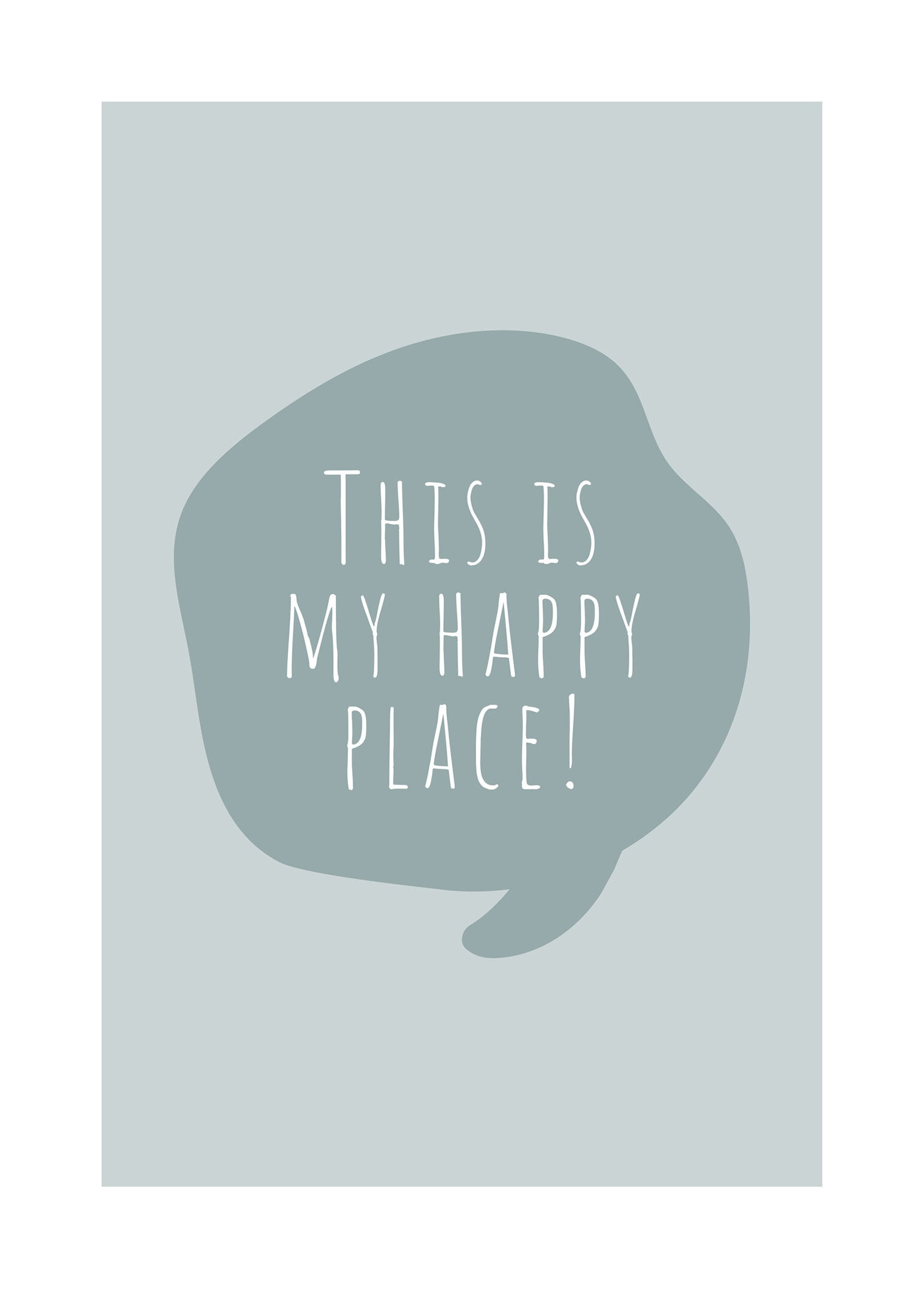 Happy place green poster