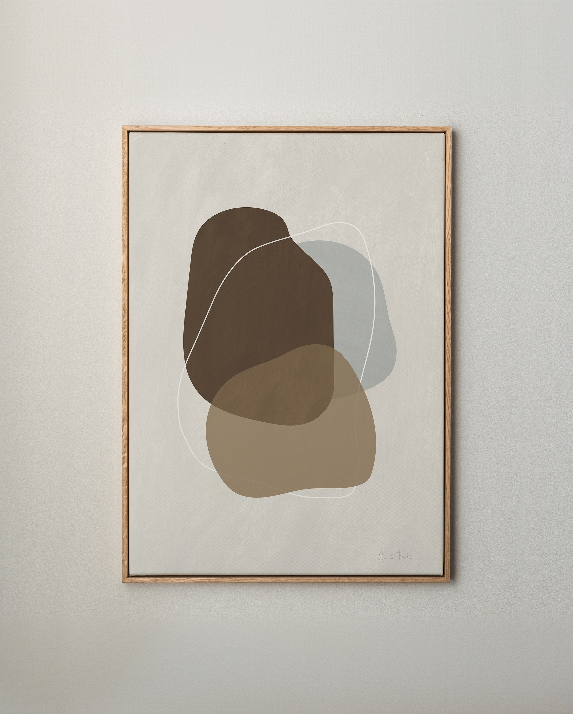 Organic shapes in earth tones canvas art