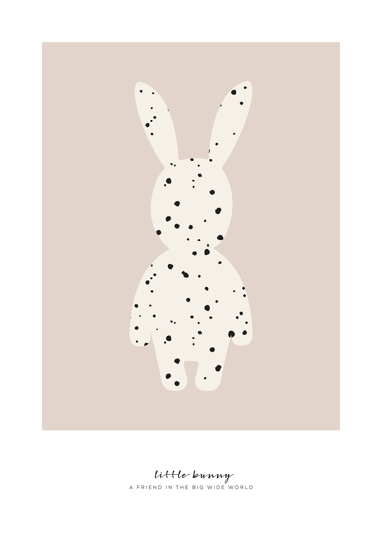  Small bunny dotted in pink poster