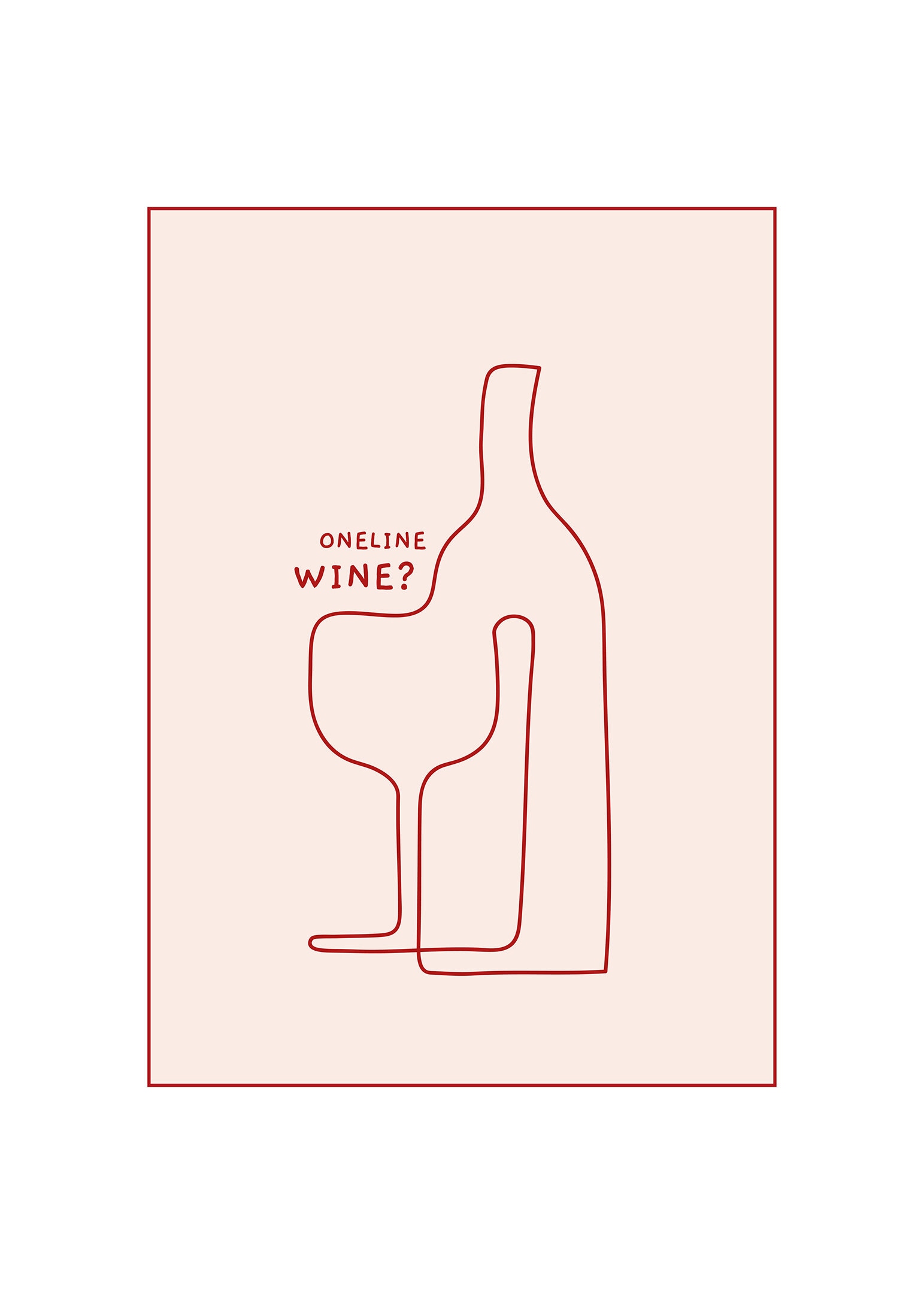 Oneline wine poster
